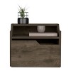 GlasFlength Nightstands Wall Mounted Bedside Table Storage Nightstand Floating Nightstand with Drawer for Room, Brown, 13.3"*15.7"*12.9" - 4 of 4