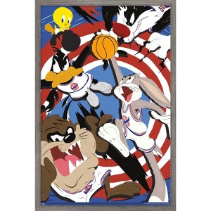 Trends International Looney Tunes: Space Jam - Court Framed Wall Poster Prints - 1 of 4