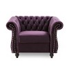 GDFStudio Tampa Contemporary Upholstered Tufted Club Chair with Nailhead Trim - 2 of 4