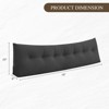Bekrvio Corduroy Bed Wedge Pillow, Headboard Bolster Back Rest Cushion Pillow of Sofa Bed - 4 of 4