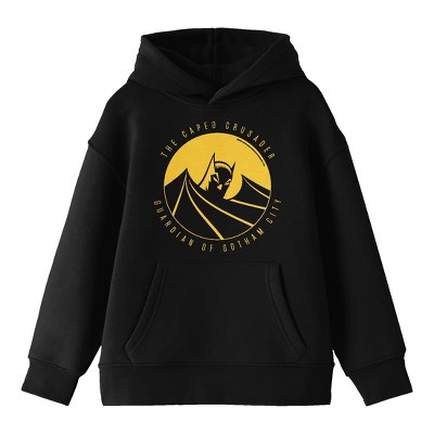 Batman Guardian Of Gotham City Long Sleeve Black Youth Hooded