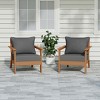 WestinTrends Avalon Outdoor Modern HDPE Patio Club Chairs with Deep Seat Cushions (Set of 2) - 2 of 4