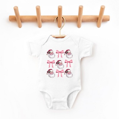 The Juniper Shop Coquette Santa Chart Baby Bodysuit - 12 Month - White
