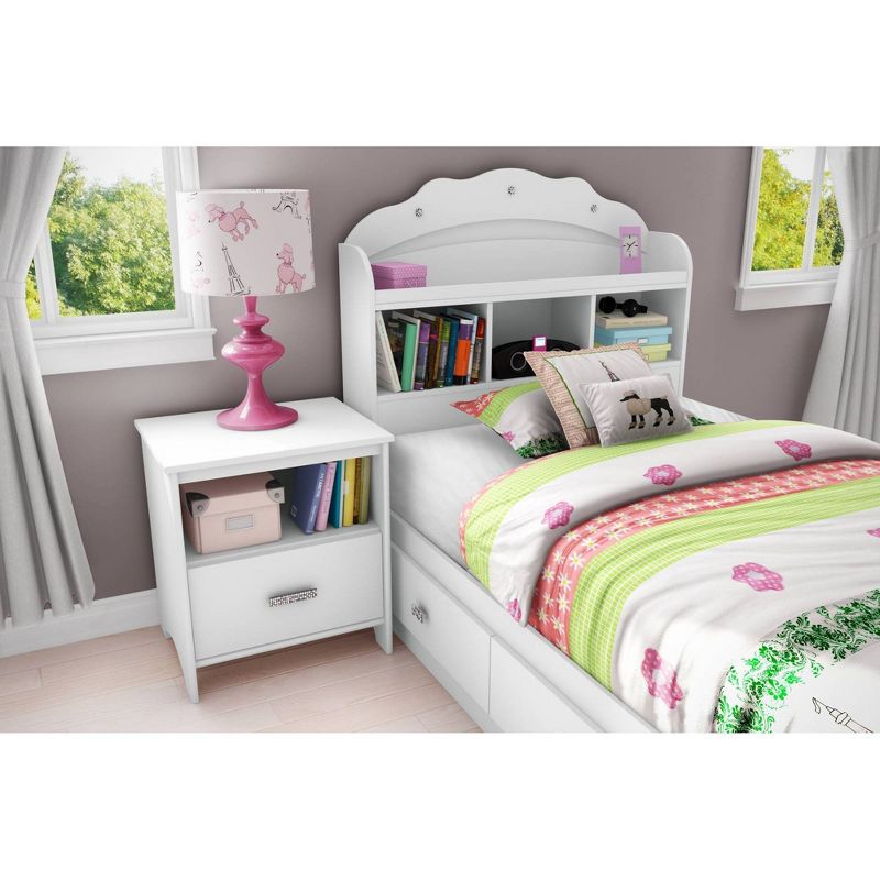 Twin Tiara Mates Kids&#39; Bed with 3 Drawers   Pure White  - South Shore, 4 of 7