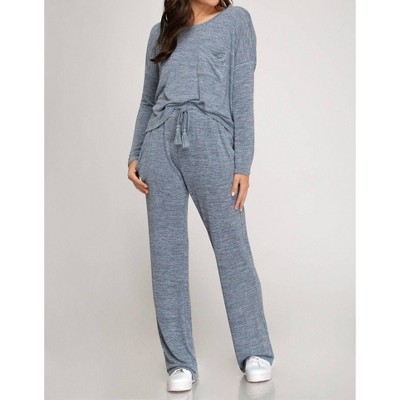 Women's Drawstring Wide Leg Pant - SHE + SKY