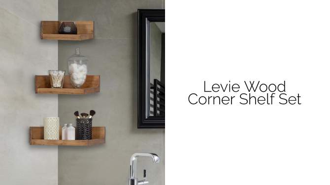 3pc Levie Corner Shelf Set - Kate & Laurel All Things Decor, 2 of 7, play video