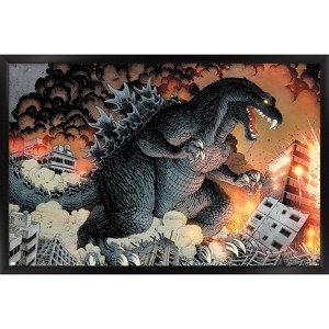 Trends International Godzilla: Comic - City Framed Wall Poster Prints - 1 of 4