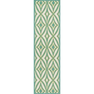 Carnival Geometric 27'' Easy-Care Silk & Synthetic Area Rug