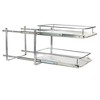 Glidez Chrome-Plated Steel and Faux Marble Pull-Out/Slide-Out Storage Organizer for Under Sink or Cabinet - 2-Tier Design - White and Chrome - 4 of 4