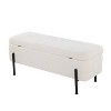 LumiSource Daniella Bench Black Metal/Cream Fabric - 4 of 4
