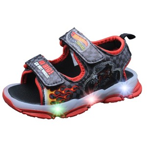 Hot Wheels Monster Trucks Toddler Boys Light-Up Sandals - 1 of 4