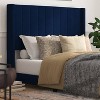 Soren Velvet Upholstered Platform Bed Frame with Wingback Headboard - Taylor & Logan - 2 of 4