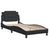 vidaXL Bed Frame without Mattress Black 39.4"x74.8" Faux Leather - 3 of 4