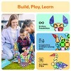 PICASSO-TILES Nano Magnetic Tiles for Kids, Travel Size Mini Portable Building Blocks Playset with Storage Bag Pouch, 66PCS - 3 of 4