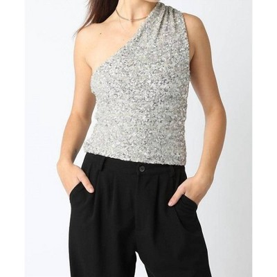 Women's Mia One Shoulder Sequin - OLIVACEOUS