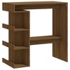 vidaXL Bar Table with Storage Rack Brown Oak 39.4 in.x19.7 in.x40 in.Engineered Wood - 2 of 4