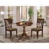 HomeStock 3-Piece Mahogany Finish Solid Wood Top - Dining Room Set - Seats 4 - 2 of 4