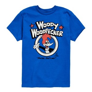 Boys' - Woody Woodpecker - Yesiree That's Me Circle Short Sleeve Graphic T-Shirt - 1 of 4