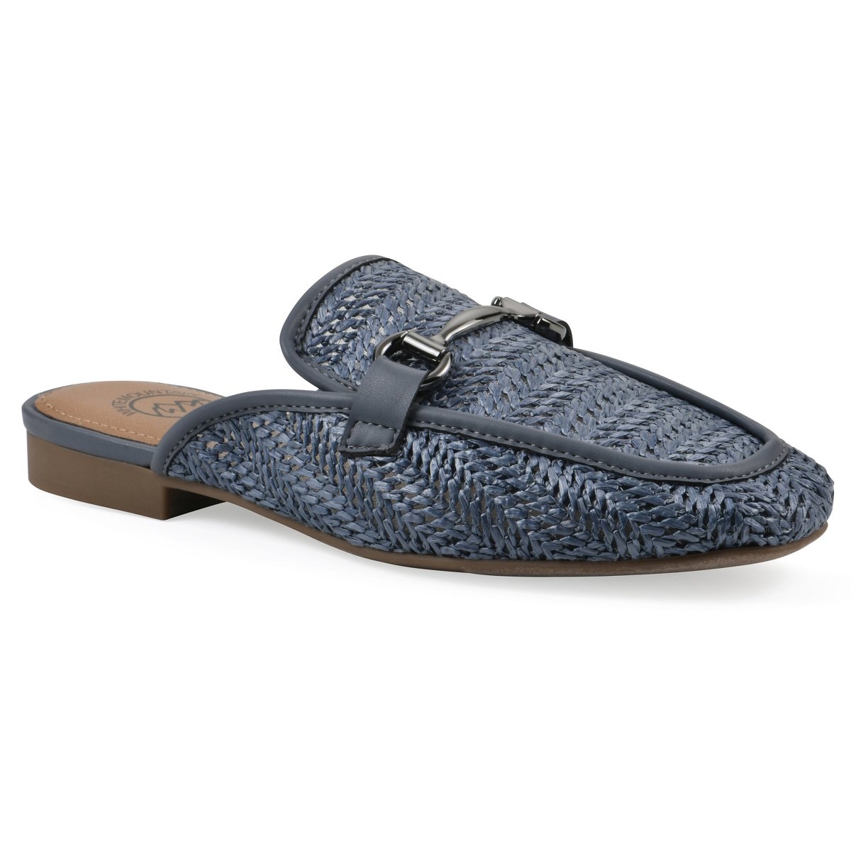 Женские сабо White Mountain Women's Bobbin Slip-on Mule, Black Smooth, 9 — фото 8