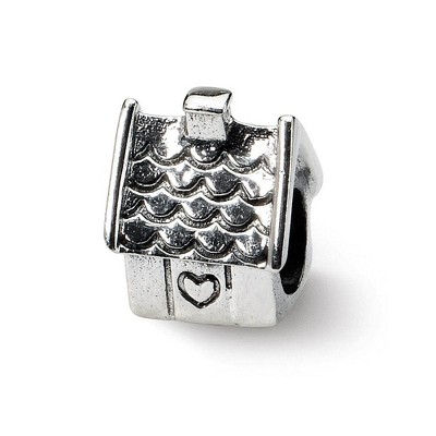 Black Bow Jewelry Sterling Silver House Bead Charm