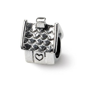 Black Bow Jewelry Sterling Silver House Bead Charm - 1 of 3