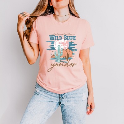Simply Sage Market Wild Blue Yonder Short Sleeve Tee - XL - Blush