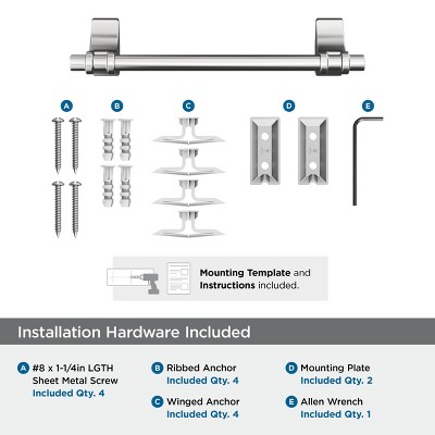 Davenport Chrome Wall Mounted 9 Inch Towel Bar