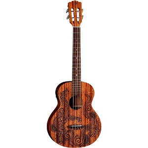 Luna Henna Dragon Mahogany Baritone Acoustic-Electric Ukulele Mahogany - 1 of 4