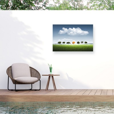 Trademark Fine Art - Bess Hamiti Seven Tree Matted Framed Art