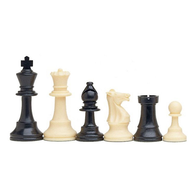 Complete Tournament Chess Set – Plastic Chess Pieces with Roll-up Chess Board and Travel Canvas Bag, 3 of 8