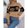 Halloween Women's Star Pattern Crew Neck Drop Shoulder Casual Sweater Pullover Knitwear - 3 of 4