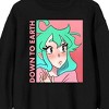 Down To Earth Zaida & Kade Front & Back Art Adult Black Crew Neck Long Sleeve Sweatshirt-Small - 3 of 4