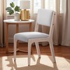 Modern Farmhouse Dining Chairs Set of 2, Upholstered Side Chairs with Solid Rubberwood Legs and Padded Seat for Kitchen or Dining Room - 4 of 4