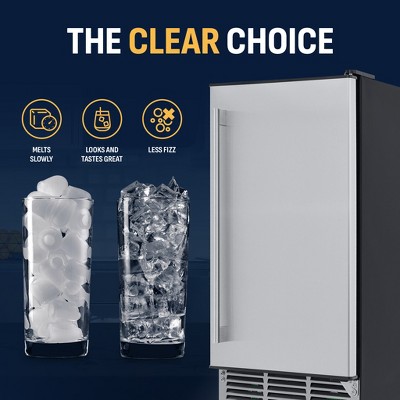 Newair 15" Stainless Steel Undercounter Ice Maker with Fingerprint Resistant Door