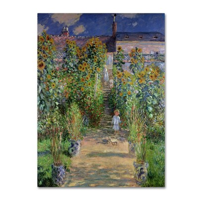 Claude Monet &#039;The Artist&#039;s Garden at Vetheuil&#039; 14&#039;&#039; x 19&#039;&#039; Canvas Art