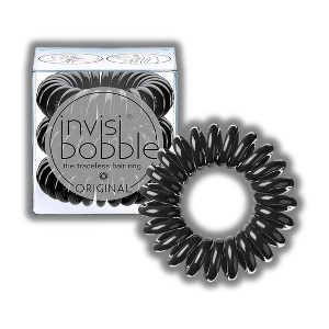 Invisibobble ORIGINAL The Traceless Hair Ring - 'Original'| holds all strands of hair together thanks to its spiral shape. - Black- (3pk) - 1 of 3