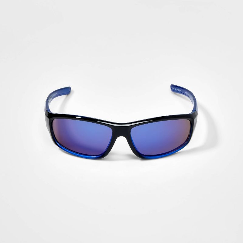 Kids&#39; Sports Sunglasses - Cat &#38; Jack&#8482; Black/Blue, 1 of 3