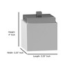Ceramic Bathroom Vanity Countertop Storage Organizer Canister Jar - Nu Steel: Resin Material, Spot Clean Care, Bath Essentials Holder - 2 of 4