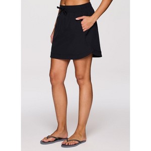 RBX Active Women's Pickleball Fashion Skort with Pockets, Curved Hem Quick Drying Active Skirt with Built-In Shorts - 1 of 4