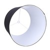 ALUCSET 10 x 12 x 8 Inch Linen 2 Tone Drum Style Lamp Shade with Spider Frame for Table and Floor Lamps with Harp Attachment, Black & White (2 Pack) - 4 of 4