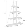 Bookcase, 4-Shelf Ladder Bookcase, A-Shaped Ladder Shelf Display - 2 of 4