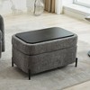 Kumasinova 30.3" Corduroy/Chenille Ottoman with Storage,Large Foot Rest with with Removable Lid,Multi-Functional End of Bed Storage Bench for Bedroom - 2 of 4