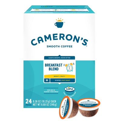 Cameron's Breakfast Blend Light Roast Coffee Pods - 24ct