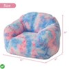 Oversized Bean Bag Chair for Adults - 41"x51" Foam Filled Lounger for Dorms & Living Rooms (Blue) - 2 of 4
