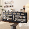 APRILSOUL 43.3" Sofa/Console Table - with 3 Top Drawers and 2 Open Shelves, Farmhouse Style - 2 of 4
