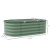 Maggift Galvanised Steel Raised Garden Bed Kit, Planter Boxes with Rubber Edging, Open Bottom for Backyard, Garden, Patio, Green, 23.5"*14.25"*6.75" - 3 of 4