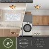 VAXCEL Vine Oil Shale Black Rustic Semi Flush Mount Ceiling Light Amber Glass - 3 of 4