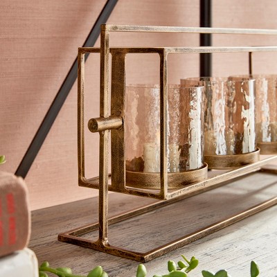 Plum & Post Wesley 3-Candle Hurricane