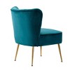 WestinTrends Phoebe Upholstered Tufted Velvet Accent Chair With Metal Leg - 4 of 4