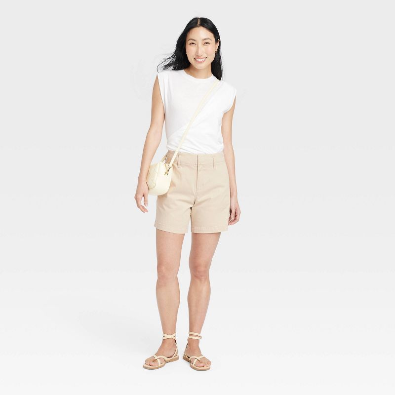 Women's High-Rise Tailored Everyday Shorts - A New Day™, 4 of 5